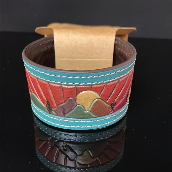 Justin Boots Multicolor Sunset Leather Bracelet - Picture 1 of 3